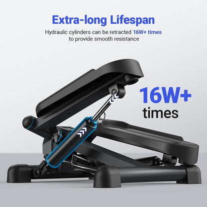Steppers for Exercise, Space-saving Stair Stepper with Resistance Bands