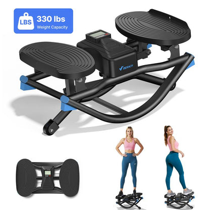 Steppers for Exercise, Space-saving Stair Stepper with Resistance Bands