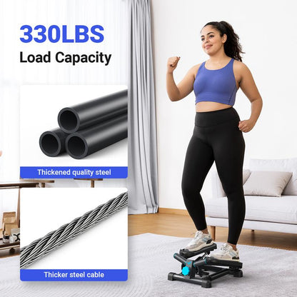 Steppers for Exercise, Space-saving Stair Stepper with Resistance Bands