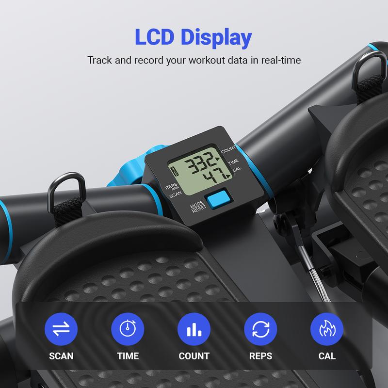 Steppers for Exercise, Space-saving Stair Stepper with Resistance Bands