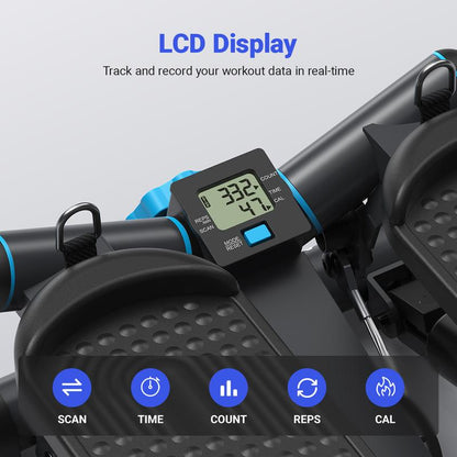 Steppers for Exercise, Space-saving Stair Stepper with Resistance Bands