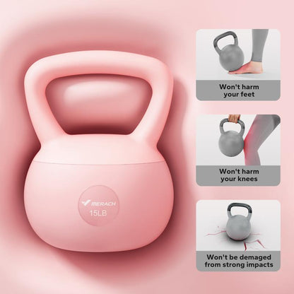 Soft Kettlebell with Handle for Weightlifting Conditioning Strength and Core Training
